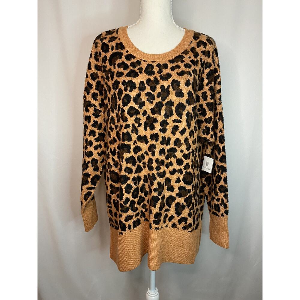 Rafaella Women's Sweater, Animal Print, Size 2X, Tunic, plus size